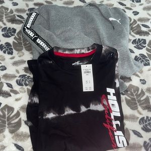 Puma Hoodie and Hollister Tee Mens S